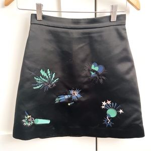 MSGM embroidery skirt